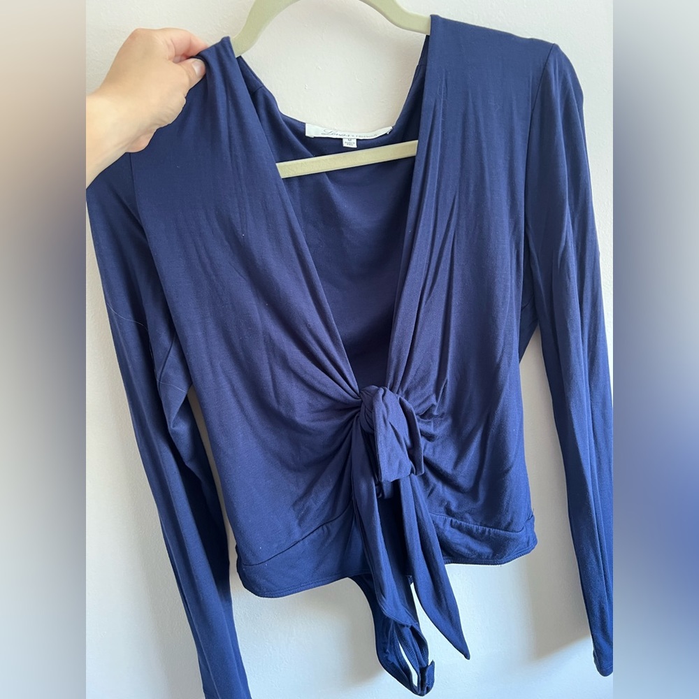 Lovers and Friends deep V tie front bodysuit